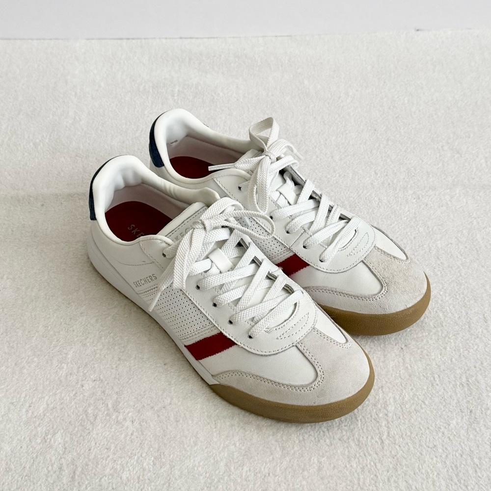 Skechers Zinger Retro Rockers Gum Sole Sneakers Women’s 8.5 White Red